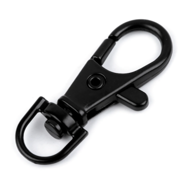 Taschenkarabiner für Kordel Schwarz - 10 mm